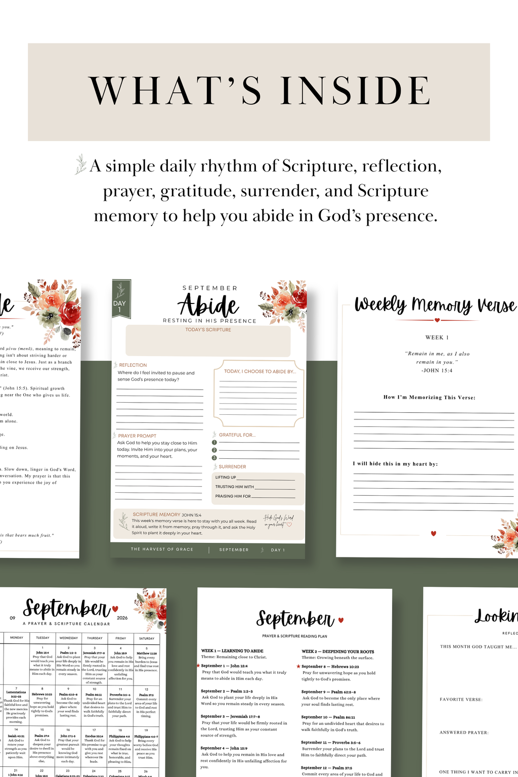 30-Day Abide Prayer & Scripture Journal – September