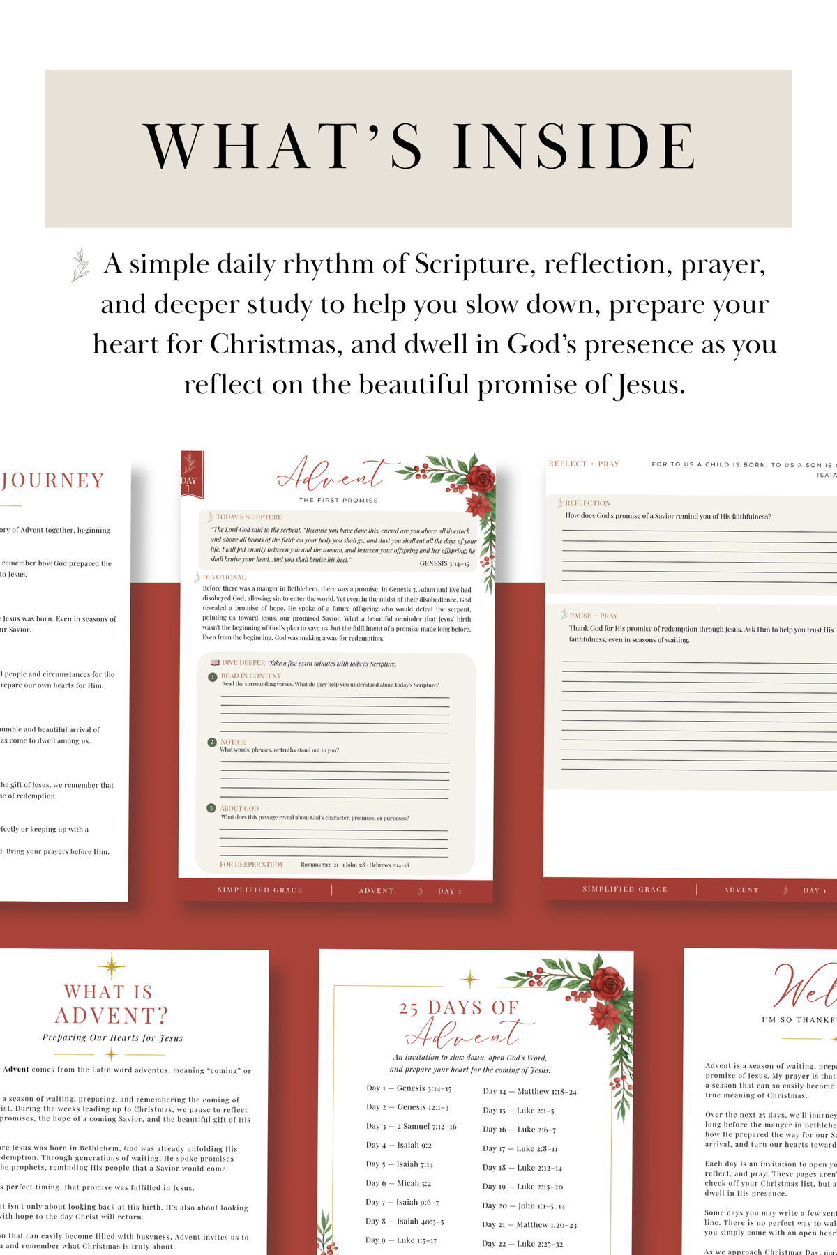 Advent | A 25-Day Guided Prayer & Scripture Journal (Digital PDF)