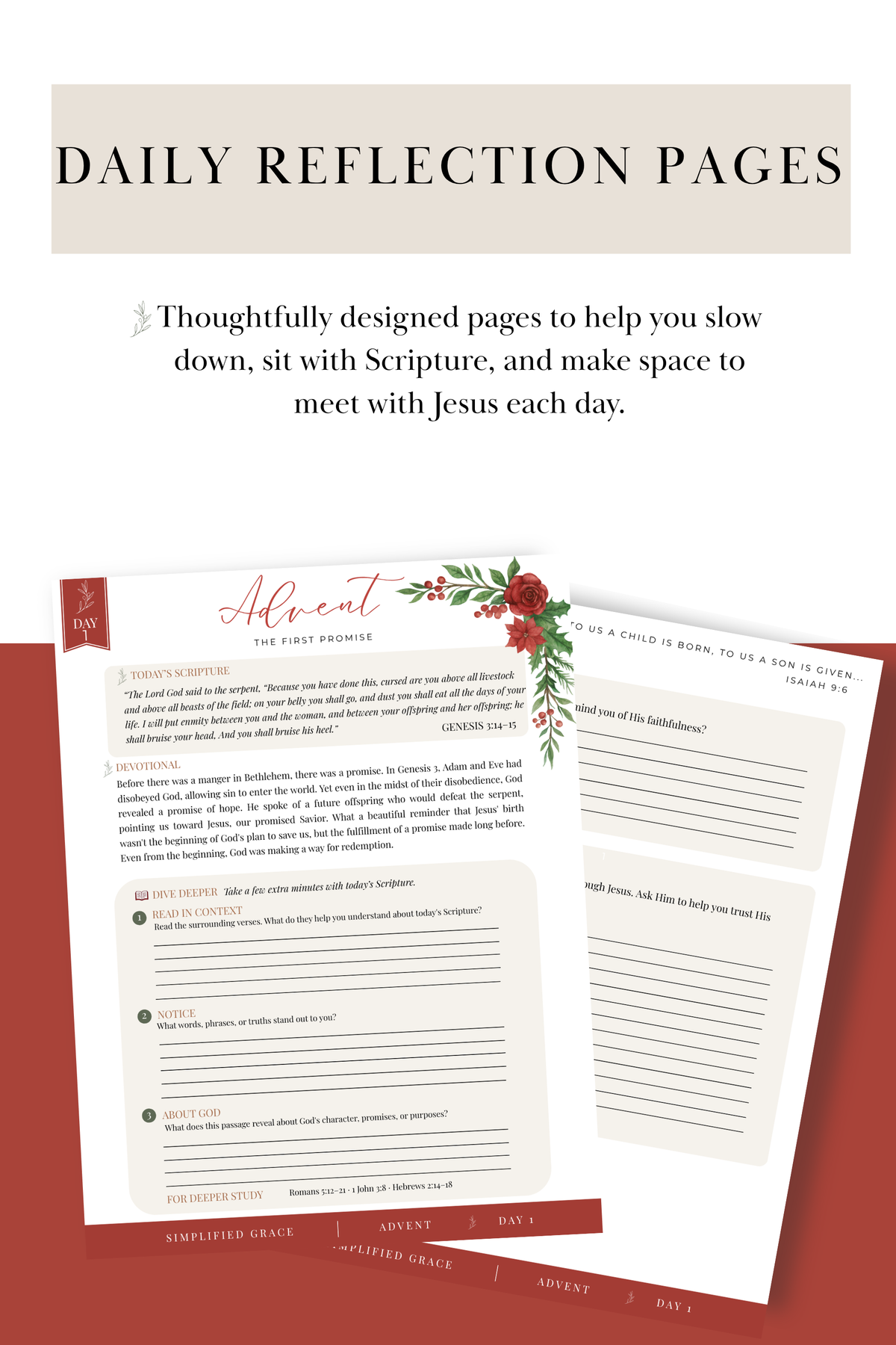 Advent | A 25-Day Guided Prayer & Scripture Journal (Digital PDF)