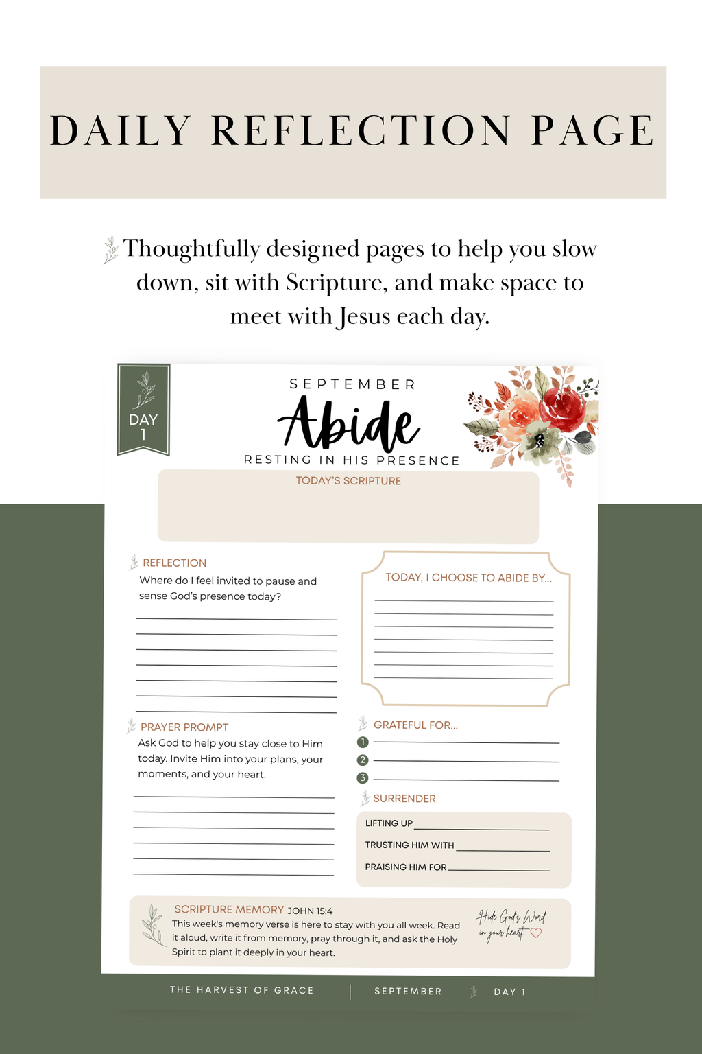 30-Day Abide Prayer & Scripture Journal – September