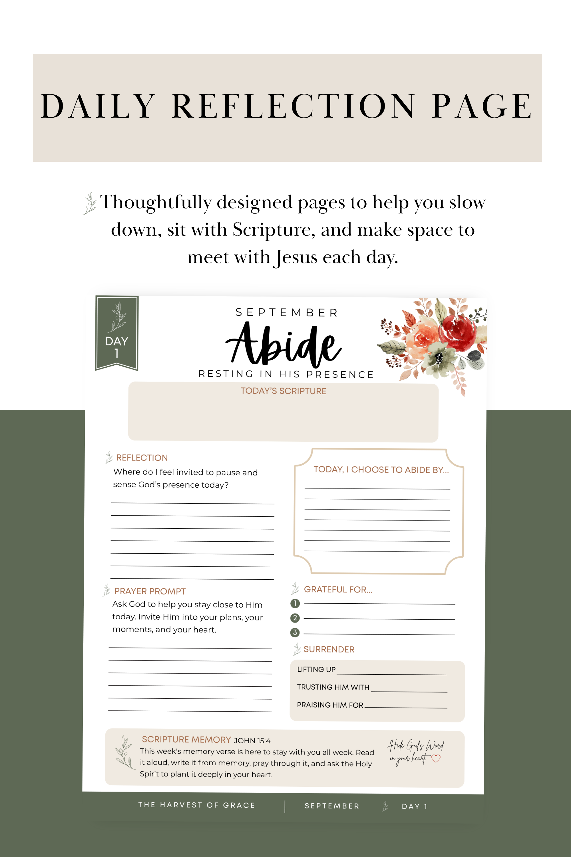 30-Day Abide Prayer & Scripture Journal – September