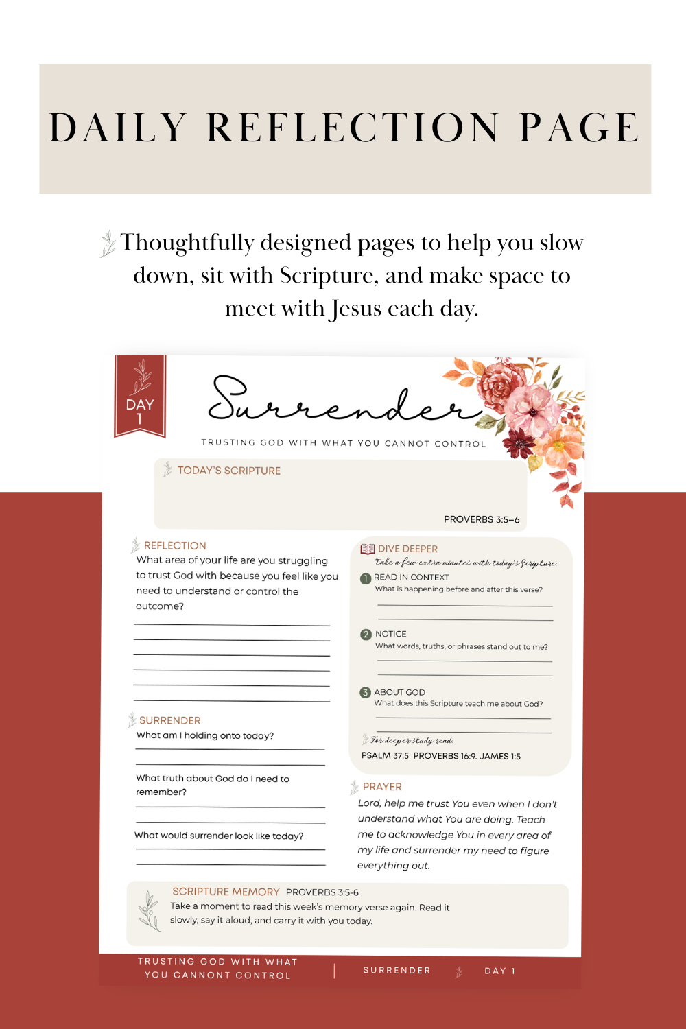 Surrender: 31-Day Prayer & Scripture Journal (Digital PDF)